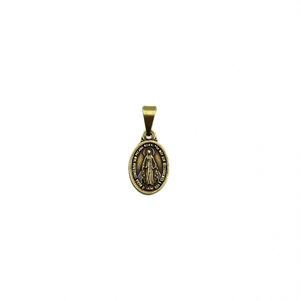 Medalha de Nossa Senhora das Graças 13mm Ouro Velho