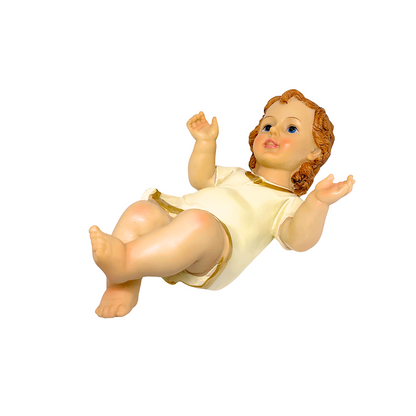 Imagem Menino Jesus Resina Com Roupa 24cm