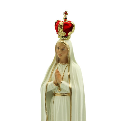 Imagem de Nossa Senhora. de Fátima 28cm Resina Colorida
