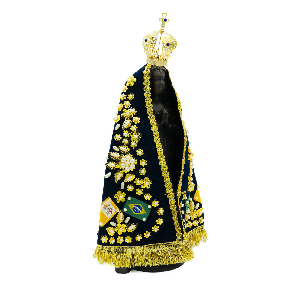 Nossa Senhora Aparecida 25 cm com manto e coroa