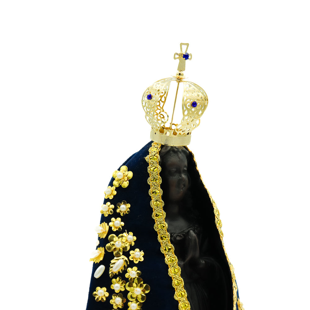 Nossa Senhora Aparecida 25 cm com manto e coroa