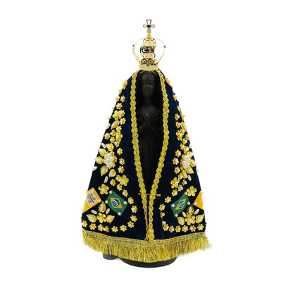 Nossa Senhora Aparecida 25 cm com manto e coroa