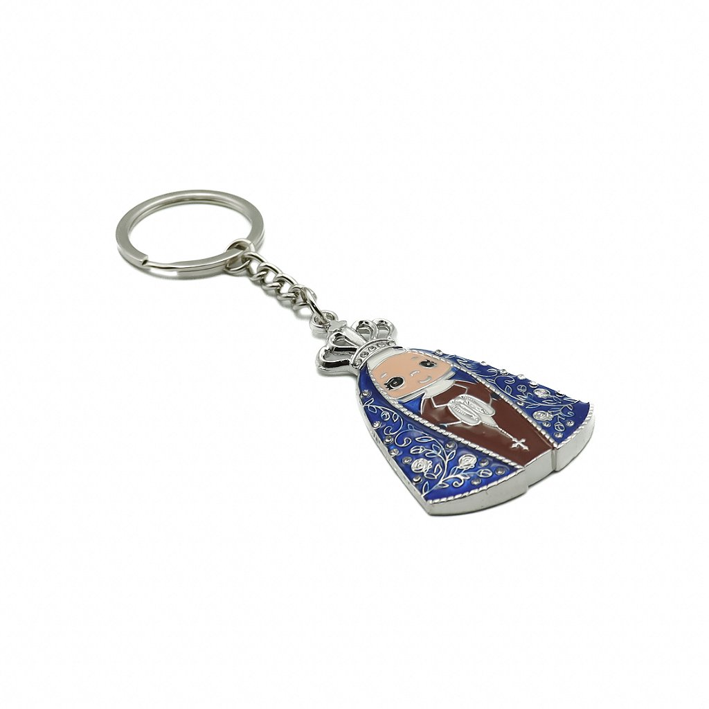 Chaveiro Nossa Senhora Aparecida com Strass Infantil