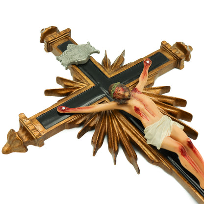 Crucifixo 43 cm Ornado Parede - Colorido