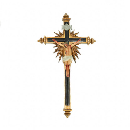 Crucifixo 43 cm Ornado Parede - Colorido
