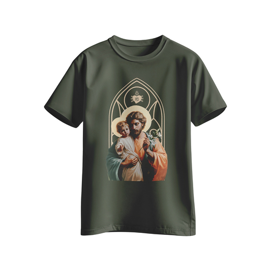 Camiseta de São José Verde Musgo