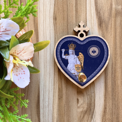 Porta Terço São Miguel Glorioso Coração - Hesed