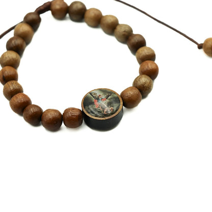Pulseira Madeira São Miguel Arcanjo