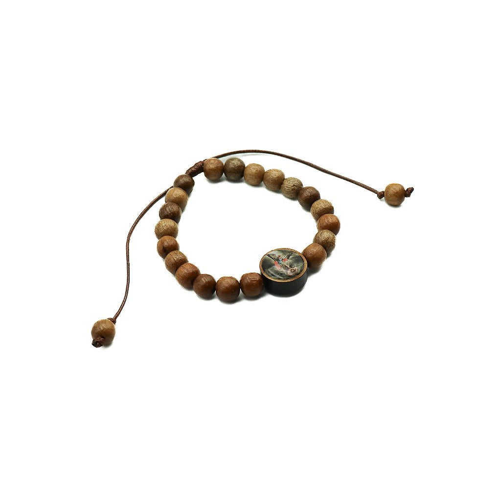 Pulseira Madeira São Miguel Arcanjo