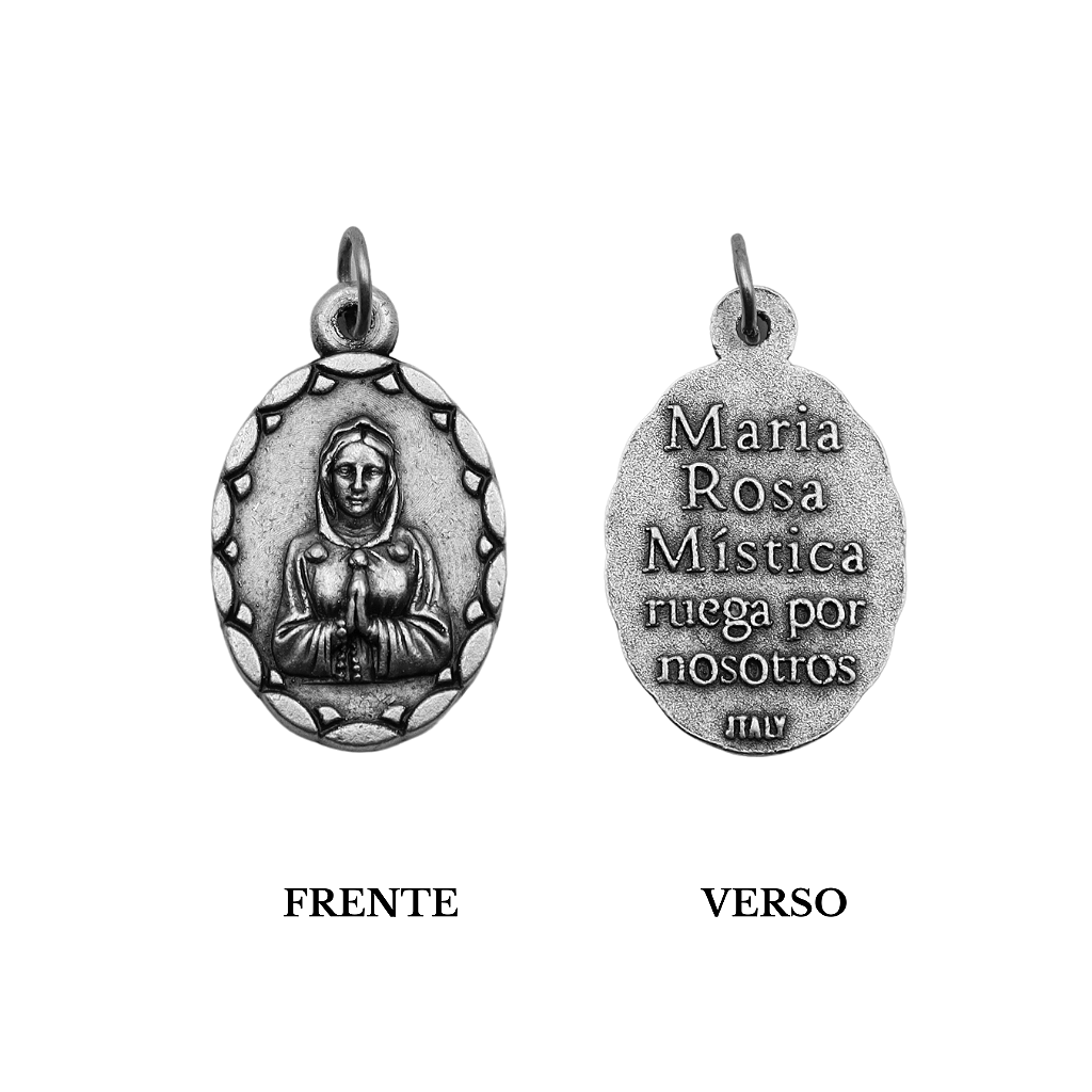 Medalha Italiana Nossa Senhora Rosa Mística / Oração