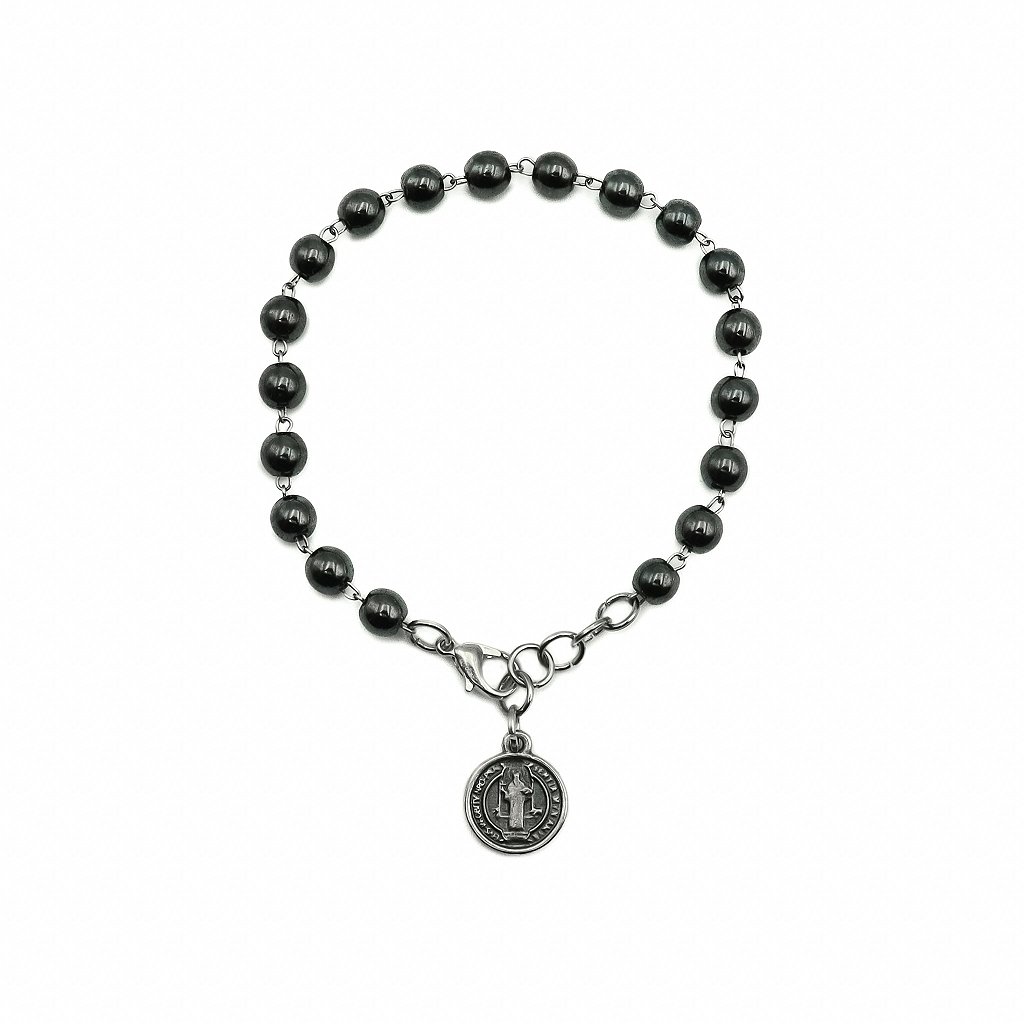 Pulseira hematita São Bento