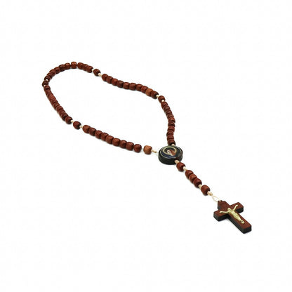 Terço Madeira Conta 8mm - Carlo Acutis