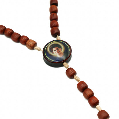 Terço Madeira Conta 8mm - Carlo Acutis