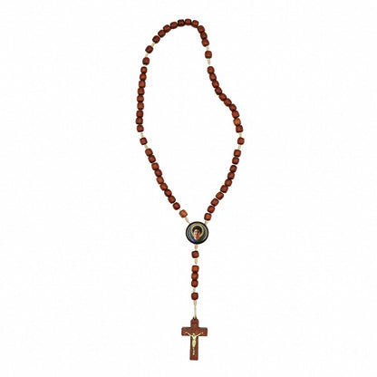 Terço Madeira Conta 8mm - Carlo Acutis