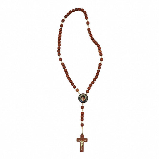 Terço Madeira Conta 8mm - Carlo Acutis