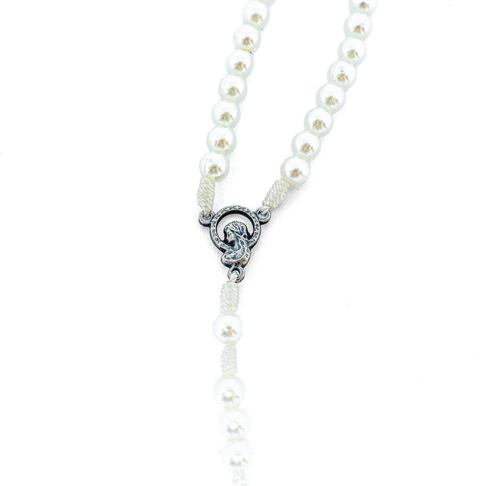 Rosário Pérola Creme 6mm