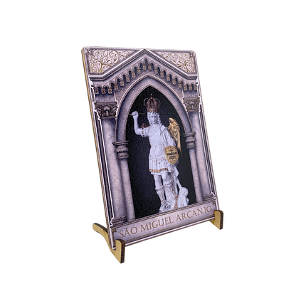 Quadro de São Miguel em MDF - 14x20 cm
