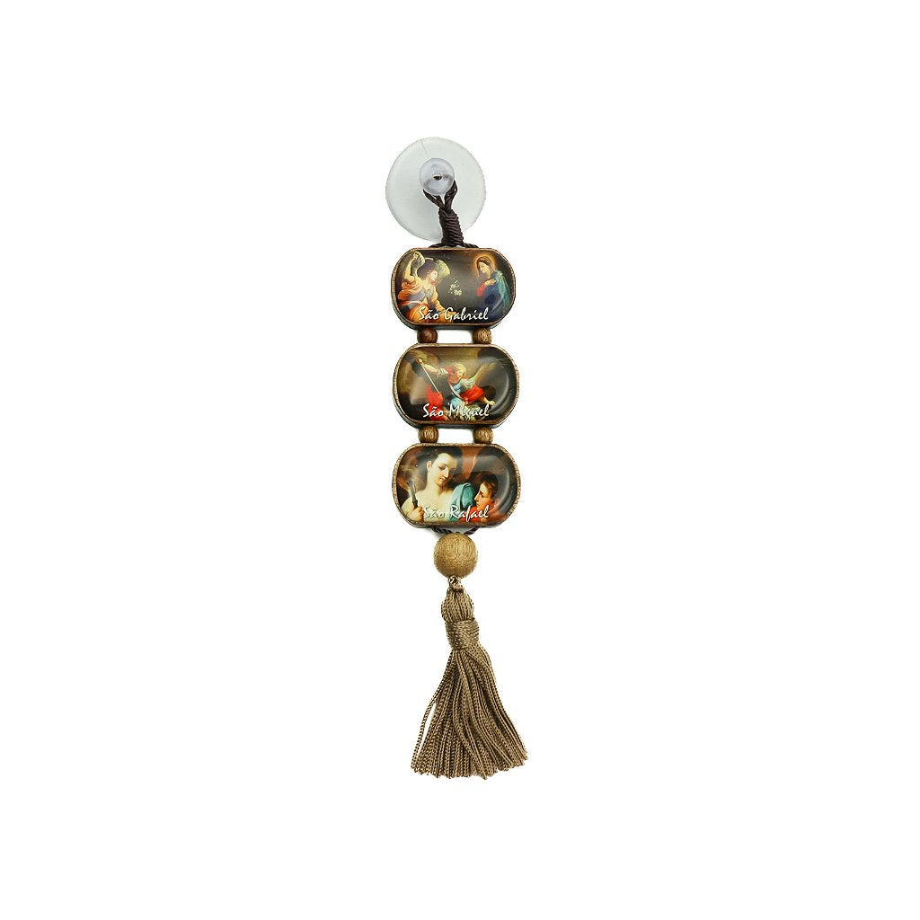 Adorno de Carro Arcanjos 3 Estampas