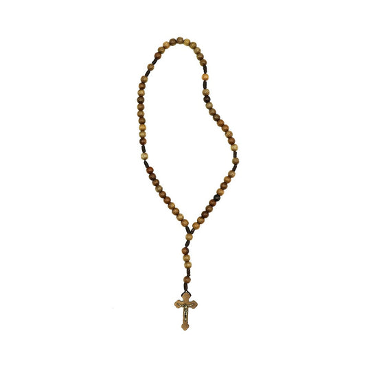 Terço madeira imbuia cordão 8mm