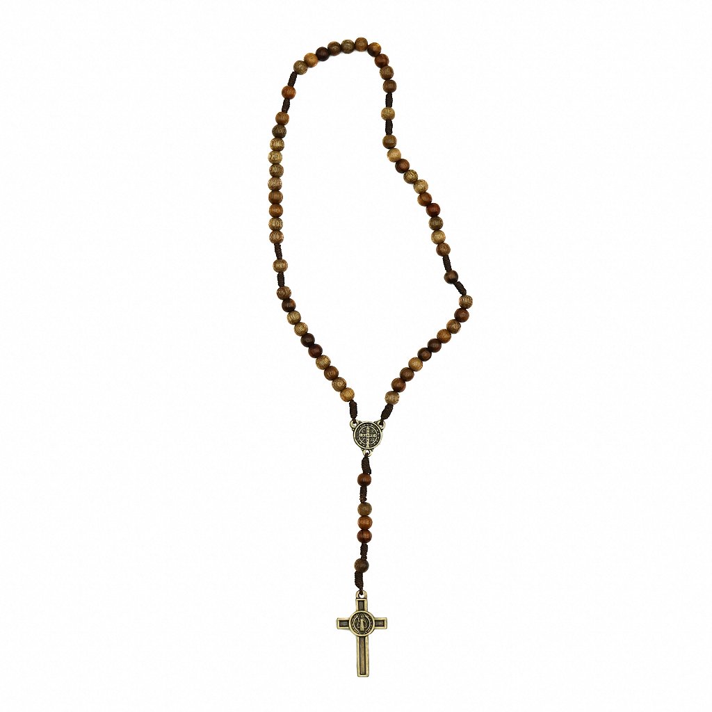 Terço São Bento Madeira 6mm