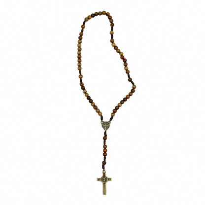 Terço São Bento Madeira 6mm