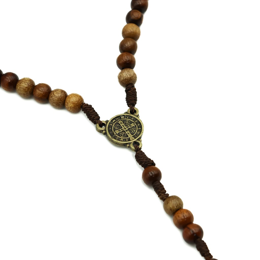 Terço São Bento Madeira 6mm