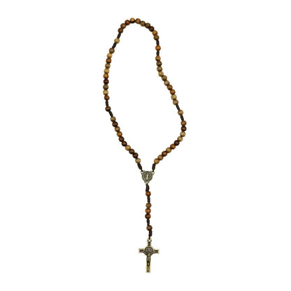 Terço São Bento Madeira 6mm