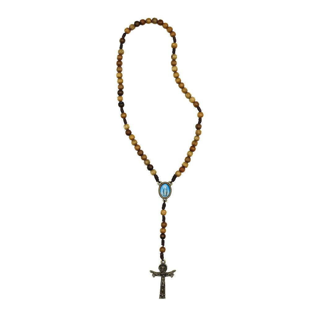 Terço 6mm Madeira Nossa Senhora das Graças