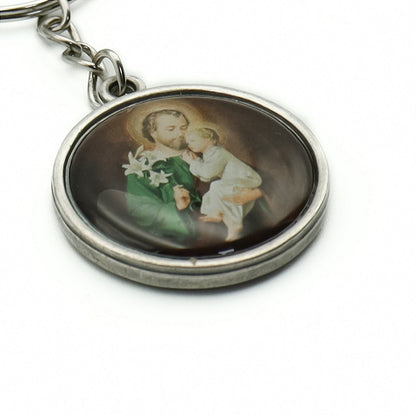 Chaveiro Medalha Resinada São José