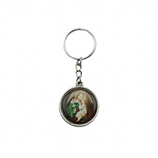 Chaveiro Medalha Resinada São José