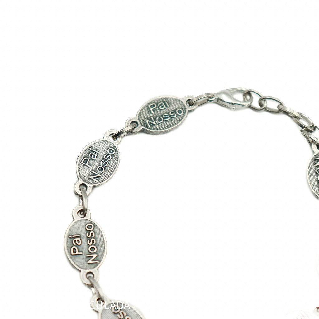 Pulseira Prata Velha Devoções - Níquel