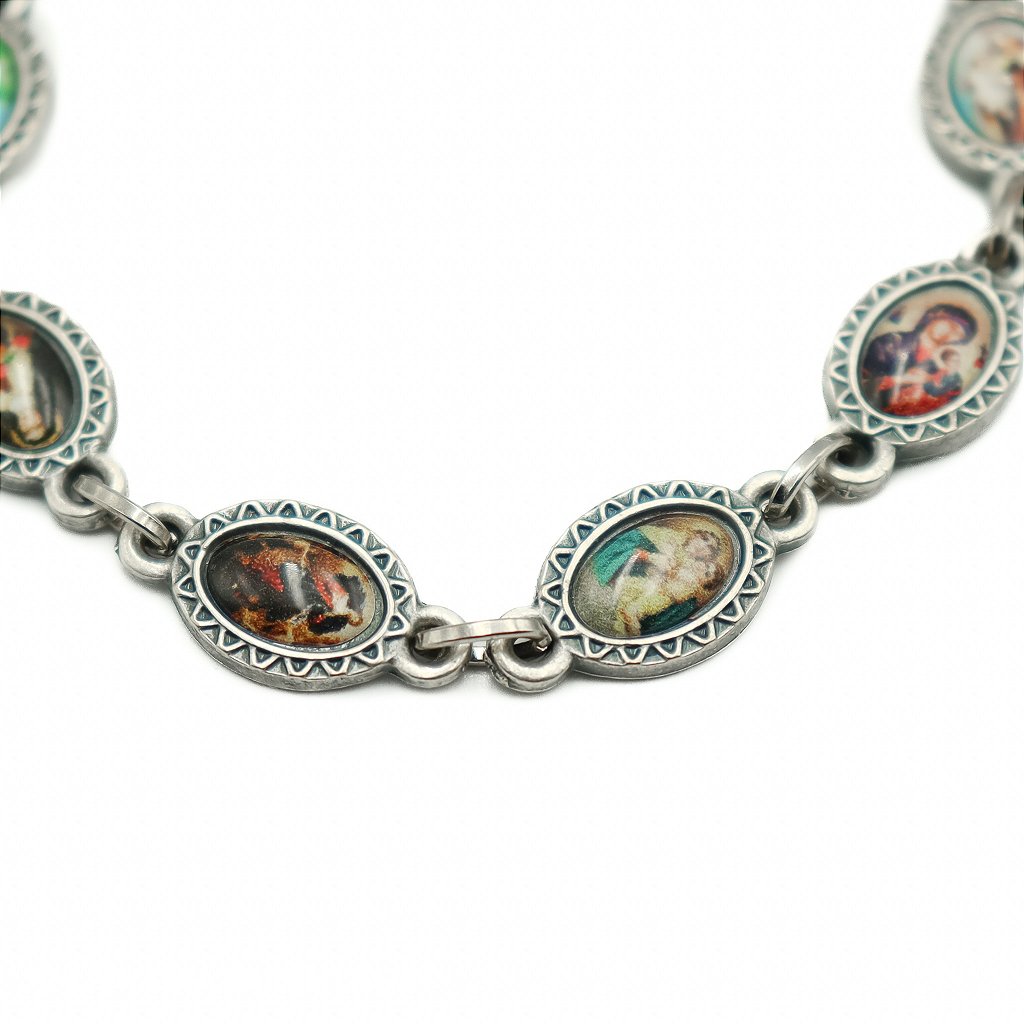 Pulseira Prata Velha Devoções - Níquel