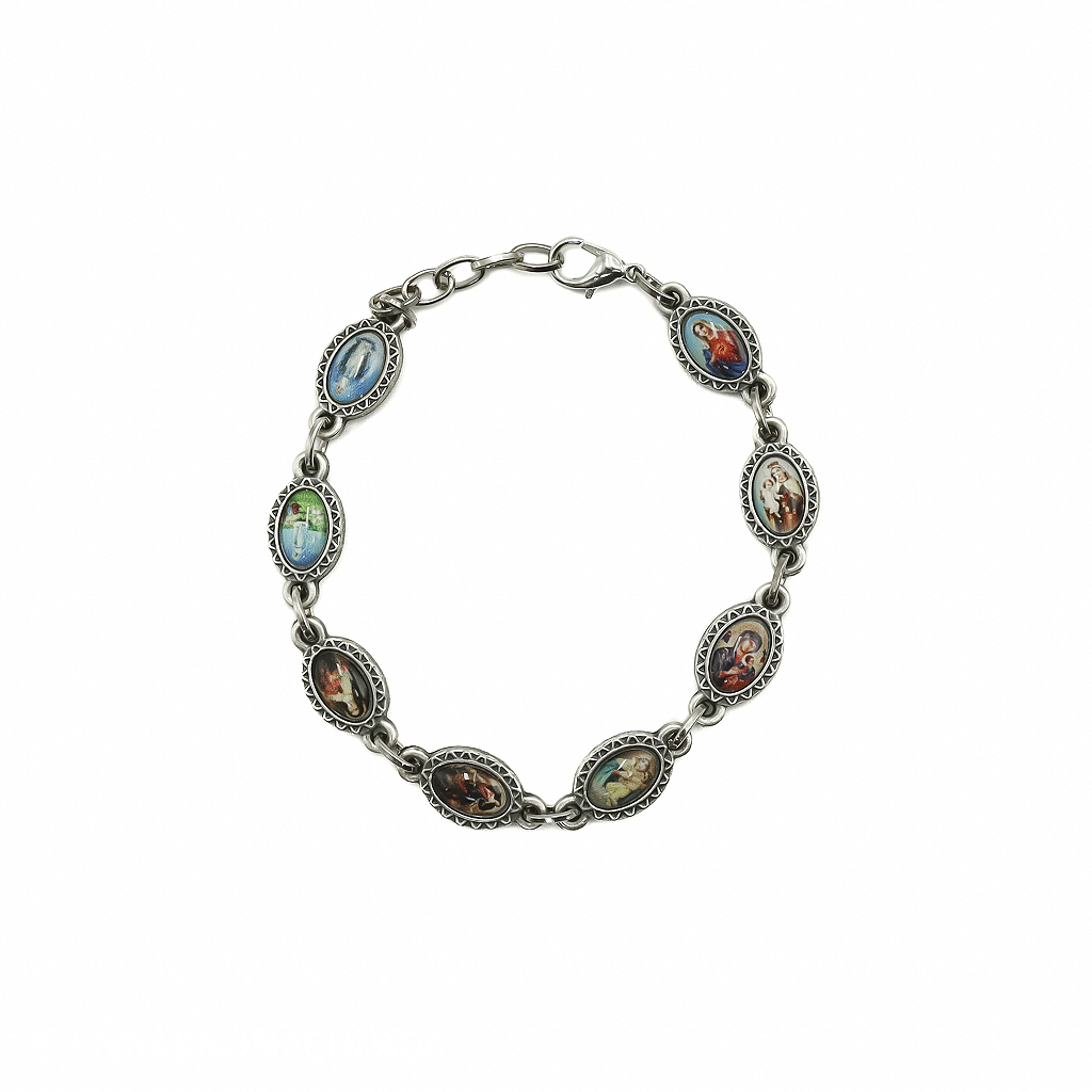 Pulseira Prata Velha Devoções - Níquel