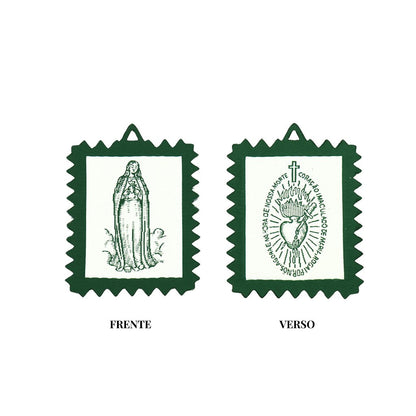 Escapulário Verde Sem Cordão - Hesed