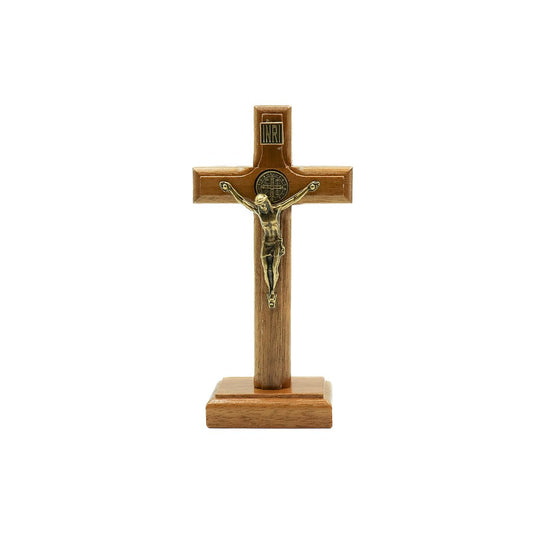 Cruz de Mesa - 9cm Ouro Velho