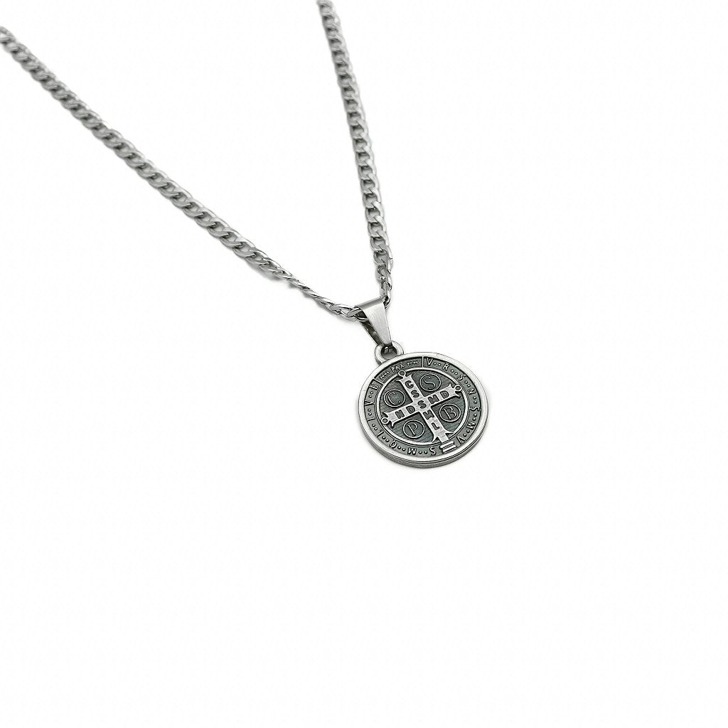 Colar Inox Medalha São Bento