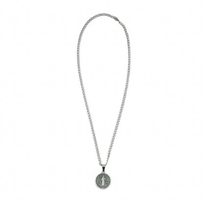 Colar Inox Medalha São Bento