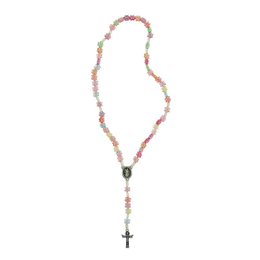 Terço Infantil Estrelinha e Medalha Anjo da Guarda