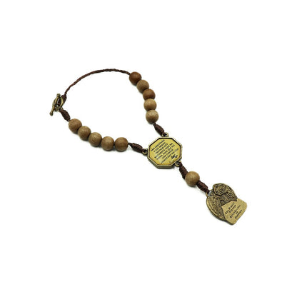 Adorno de Carro Dezena de São Miguel Madeira Imbuia