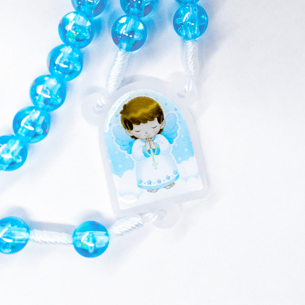 Terço Infantil Com Saquinho - Anjo da Guarda Azul