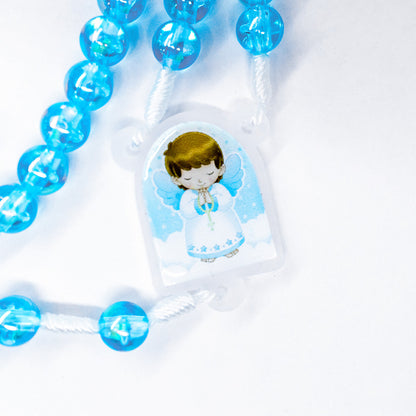 Terço Infantil Com Saquinho - Anjo da Guarda Azul