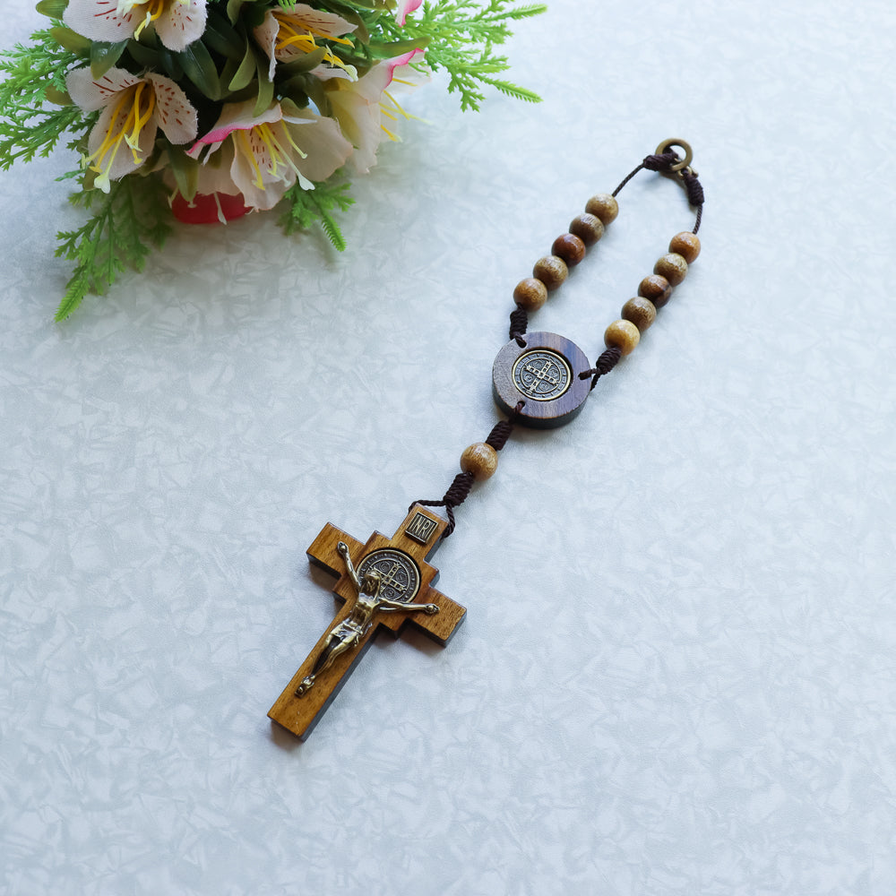 Adorno Para Carro Marrom São Bento Cruz