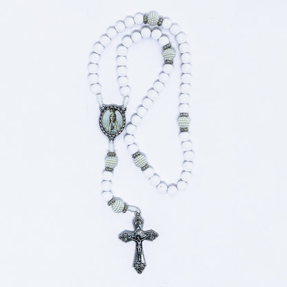 Terço na Bolsinha Manto - Nossa Senhora de Fátima