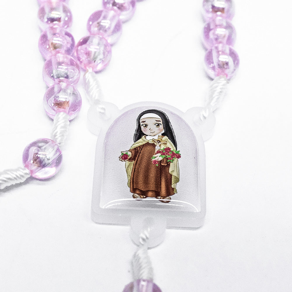 Terço Bolsinha Manto Infantil - Santa Teresinha