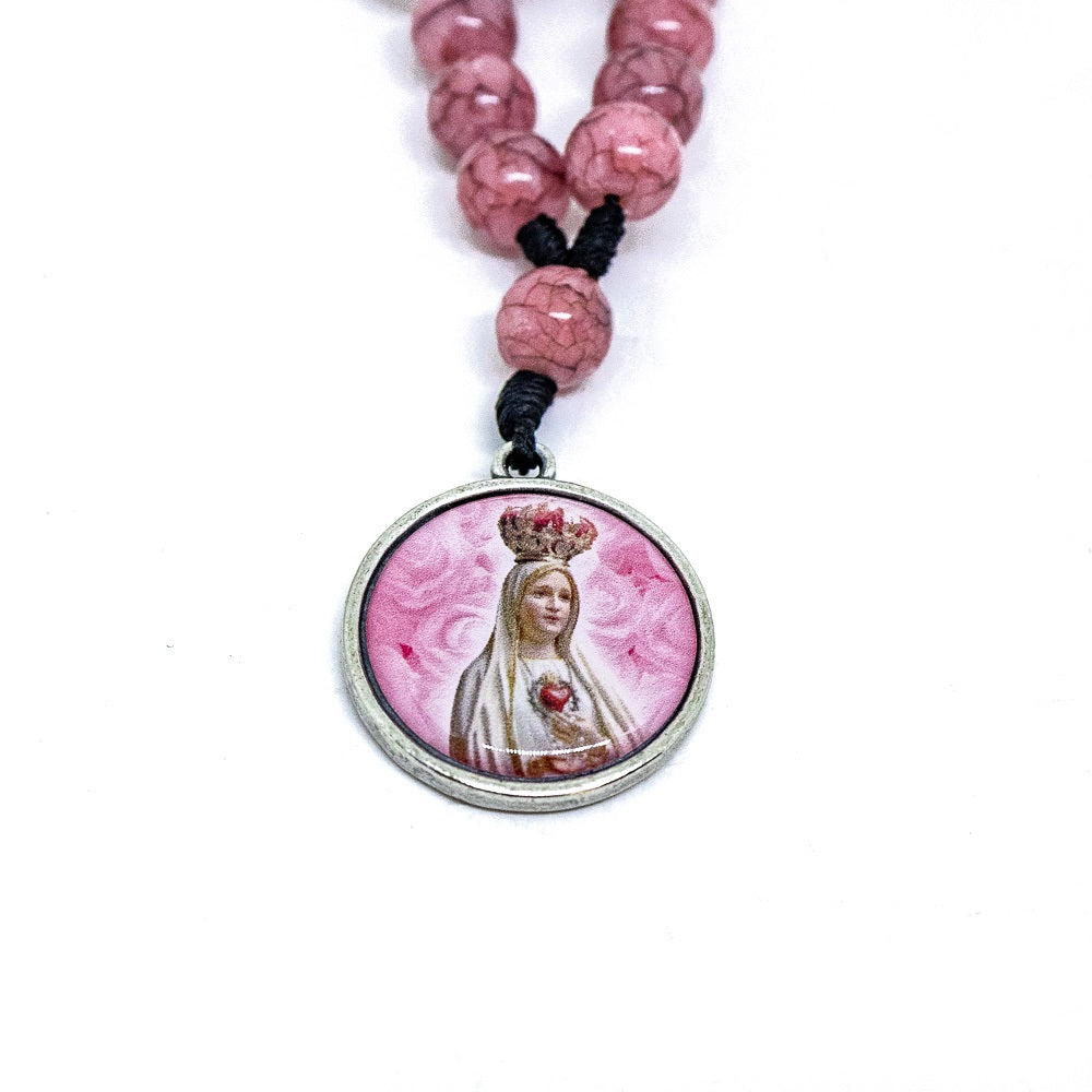 Chaveiro Dezena Com Medalha Resinada  Nossa Senhora de Fátima