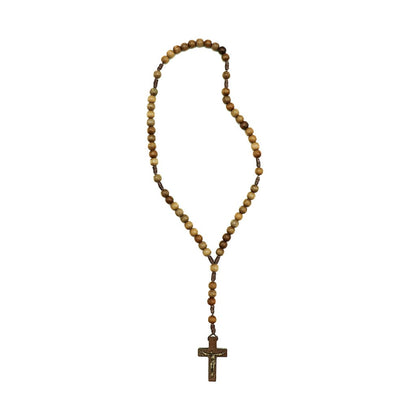 Terço madeira imbuia cordão 6mm