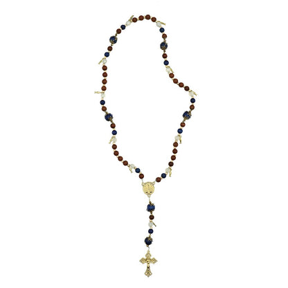 Terço Milagre da Pesca Nossa Senhora Aparecida Azul 10mm