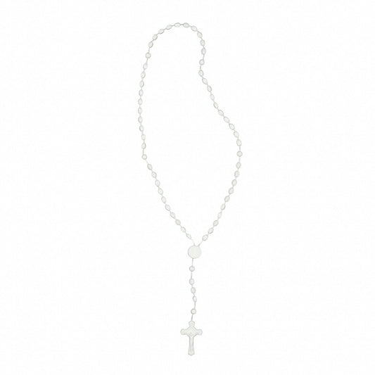 Terço Plástico Branco - São Bento